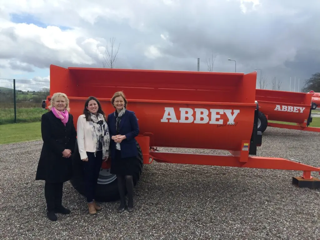 Deirdre Clune MEP - Visiting Abbey Machinery in Thurles, with Cllr Phyll Bugler